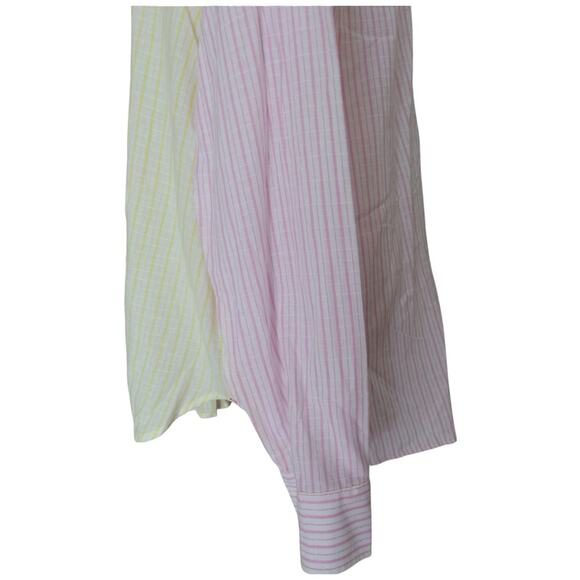 Xirena Beau Soleil Button Down Shirt Pink Yellow Size L - Picture 7 of 14